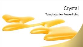  Presentation with honey - Audience pleasing slide deck consisting of nectar - sweet honey isolated on white backdrop and a white colored foreground