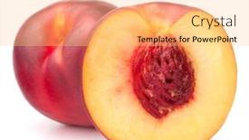  Presentation with fruit - PPT layouts having nectarine-fruit-isolated-on-white background and a yellow colored foreground