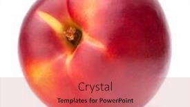  Presentation with fruit - Cool new presentation theme with nectarine-fruit-isolated-on-white backdrop and a red colored foreground