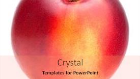  Presentation with fruit - Beautiful presentation theme featuring nectarine-fruit-isolated-on-white backdrop and a coral colored foreground