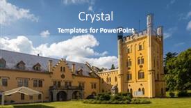  Presentation with western society - Presentation featuring nectiny-castle-western-bohemia-czech background and a teal colored foreground