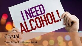  Presentation with alcohol - Amazing presentation theme having need alcohol placard with night backdrop and a  colored foreground