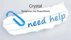  Presentation with grey - PPT theme with need help word on grey background and a sky blue colored foreground