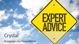  Presentation with sky - PPT theme consisting of need know - expert advice sign with sky background and a  colored foreground