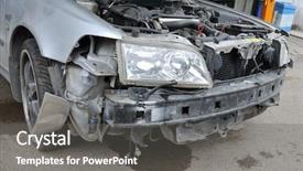  Presentation with car accident - Amazing slide deck having need speed - car accident - a series backdrop and a  colored foreground