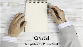  Presentation with media - Cool new PPT layouts with need to write it down backdrop and a  colored foreground