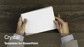  Presentation with media - Colorful slide set enhanced with need to write it down backdrop and a  colored foreground