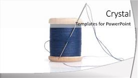  Presentation with sewing needle - Audience pleasing presentation consisting of needle and strings backdrop and a white colored foreground