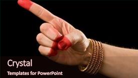  Presentation with indian dance - Colorful presentation theme enhanced with needle of indian classic dance backdrop and a wine colored foreground