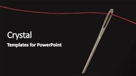  Presentation with needle - PPT theme featuring needle on black background background and a black colored foreground