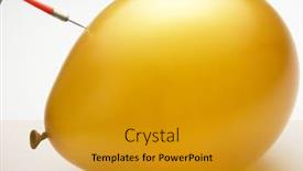  Presentation with yellow color - Cool new presentation with needle on the yellow color ballon closely backdrop and a gold colored foreground