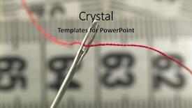  Presentation with needle - PPT theme featuring needle-with-threat background and a light gray colored foreground