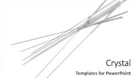 Presentation with acupuncture - Audience pleasing theme consisting of needles for acupuncture on white backdrop and a  colored foreground