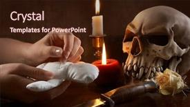  Presentation with needles - Amazing presentation theme having needles in a voodoo backdrop and a wine colored foreground