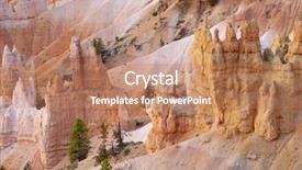  Presentation with needles - PPT theme with needles-in-bryce-canyon-national background and a coral colored foreground