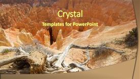  Presentation with needles - PPT theme consisting of needles-in-bryce-canyon-national background and a red colored foreground
