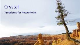  Presentation with needles - Colorful PPT theme enhanced with needles-in-bryce-canyon-national backdrop and a sky blue colored foreground