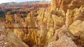  Presentation with needles - Presentation theme consisting of needles-in-bryce-canyon-national background and a gold colored foreground