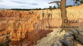  Presentation with needles - Presentation design having needles-in-bryce-canyon-national background and a gold colored foreground