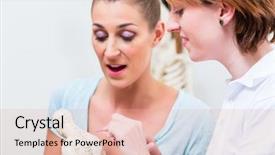  Presentation with alternative - Colorful presentation theme enhanced with qi - alternative practitioner explaining acupuncture backdrop and a lemonade colored foreground