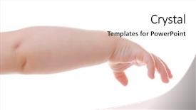  Presentation with neonatal nurse baby hand mother - Colorful theme enhanced with child s needs - baby's hand gesturing isolated backdrop and a white colored foreground