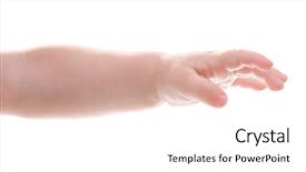  Presentation with neonatal nurse baby hand mother - Audience pleasing slides consisting of child s needs - baby's hand gesturing isolated backdrop and a  colored foreground