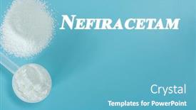  Presentation with cognitive function - PPT theme with nefiracetam-nootropics-or-smart-drugs background and a teal colored foreground