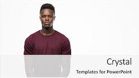  Presentation with african american and baby - Amazing slide deck having negative attitude - young african american man backdrop and a white colored foreground