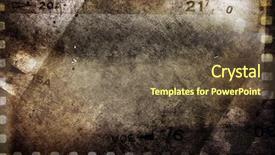  Presentation with film negative - Amazing PPT layouts having negative frames on grunge background backdrop and a tawny brown colored foreground