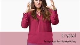  Presentation with plus size fashion model - Slides having negative positive communication - beautiful plus size young woman background and a  colored foreground