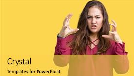  Presentation with plus size fashion model - PPT layouts having negative positive communication - beautiful plus size young woman background and a  colored foreground