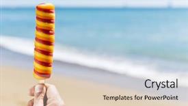  Presentation with close up of young girls - Slide set having negative space on the right background and a lemonade colored foreground