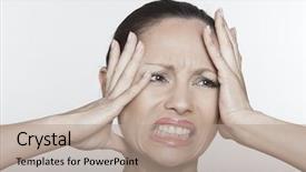  Presentation with black women beautiful woman - Presentation theme consisting of negative thinking - beautiful expressing woman portrait background and a  colored foreground