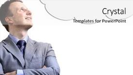  Presentation with people thought - Audience pleasing PPT theme consisting of negative thinking - blank thought bubble above backdrop and a white colored foreground