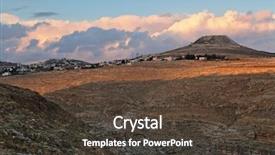  Presentation with arizona sunset view - Amazing PPT theme having negev desert in sunset time backdrop and a tawny brown colored foreground