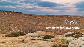  Presentation with arizona sunset view - Slide deck having negev desert in sunset time background and a tawny brown colored foreground
