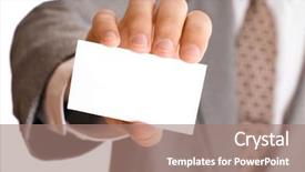  Presentation with business card - Presentation design consisting of negotiation styles - business man holding visiting card background and a  colored foreground