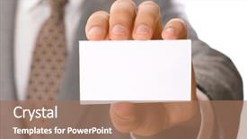  Presentation with car body repairer holding - Cool new slides with negotiation styles - business man holding visiting card backdrop and a  colored foreground