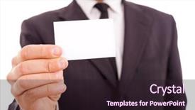  Presentation with man in suit and tie - Presentation theme with negotiation styles - business man in suit showing background and a wine colored foreground