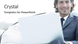  Presentation with successful - Presentation theme with negotiation styles - close-up portrait of a successful background and a  colored foreground