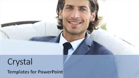  Presentation with successful - Cool new slide deck with negotiation styles - close-up portrait of a successful backdrop and a  colored foreground