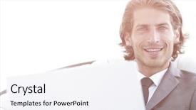  Presentation with successful - Colorful slide set enhanced with negotiation styles - close-up portrait of a successful backdrop and a  colored foreground