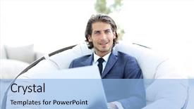  Presentation with successful - Cool new theme with negotiation styles - close-up portrait of a successful backdrop and a  colored foreground