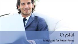  Presentation with successful - Beautiful PPT theme featuring negotiation styles - close-up portrait of a successful backdrop and a  colored foreground