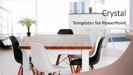  Presentation with furniture - Colorful PPT theme enhanced with negotiation styles - modern office furniture set backdrop and a white colored foreground