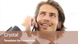  Presentation with successful - Beautiful PPT layouts featuring negotiation styles - successful business man talking backdrop and a  colored foreground