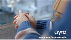  Presentation with wait - Audience pleasing slide set consisting of negotiation styles - woman finger cross and wait backdrop and a ocean colored foreground