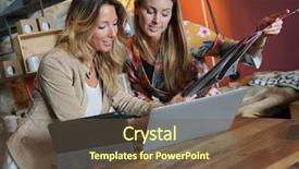  Presentation with women meeting - Presentation theme enhanced with negotiation styles - women meeting in restaurant background and a  colored foreground