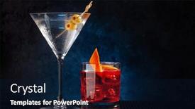  Presentation with dark space - Theme featuring negroni-and-martini-cocktails background and a  colored foreground