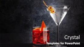 Presentation with dark space - Presentation design consisting of negroni-and-martini-cocktails background and a dark gray colored foreground